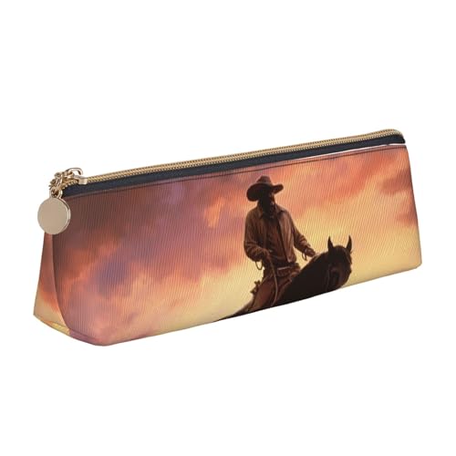 STVYUKL Cowboy West Federmäppchen, stilvolles Federmäppchen, schlankes Federmäppchen mit Reißverschluss, Kosmetiktasche aus Leder für Arbeit, Büro STVYUKL Cowboy West Federmäppchen, stilvolles Federmäppchen, schlankes Federmäppchen mit Reißverschluss, Kosmetiktasche aus Leder für Arbeit, Büro von STVYUKL