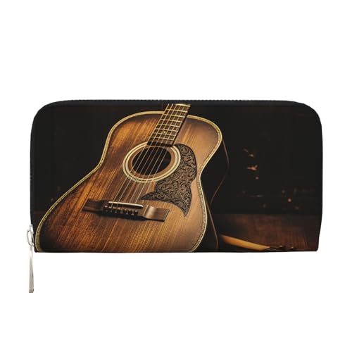 STVYUKL Damen-Geldbörse, Reißverschluss, PU-Leder, Handy-Clutch, Geldbörse, Old West Gitarre, Kartenhalter, Organizer, Schwarz, Einheitsgröße, Schwarz , Einheitsgröße von STVYUKL