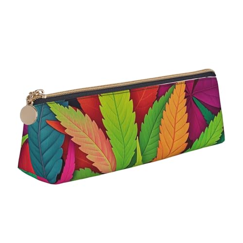 STVYUKL Federmäppchen, Motiv: Blatt-Weed-Kunst, stilvolles Federmäppchen, schlankes Federmäppchen mit Reißverschluss, Leder-Kosmetik-/Make-up-Tasche für Arbeit, Büro STVYUKL Federmäppchen, Motiv: Blatt-Weed-Kunst, stilvolles Federmäppchen, schlankes Federmäppchen mit Reißverschluss, Leder-Kosmetik-/Make-up-Tasche für Arbeit, Büro von STVYUKL