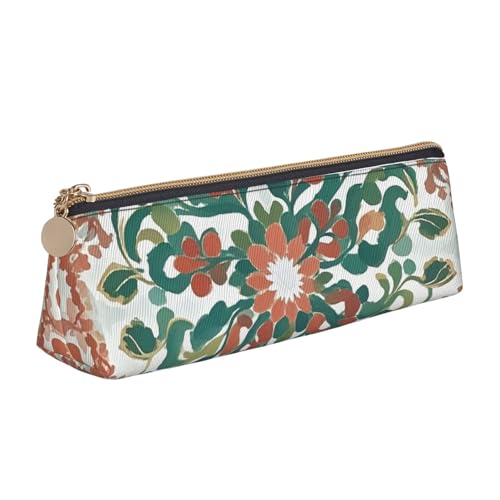 STVYUKL Federmäppchen, Motiv: Kranichvögel, Wildpflanzen, stilvolles Federmäppchen, schlankes Federmäppchen mit Reißverschluss, Kosmetiktasche aus Leder für Arbeit, Büro, Korallenrot und Grün STVYUKL Federmäppchen, Motiv: Kranichvögel, Wildpflanzen, stilvolles Federmäppchen, schlankes Federmäppchen mit Reißverschluss, Kosmetiktasche aus Leder für Arbeit, Büro, Korallenrot und Grün von STVYUKL