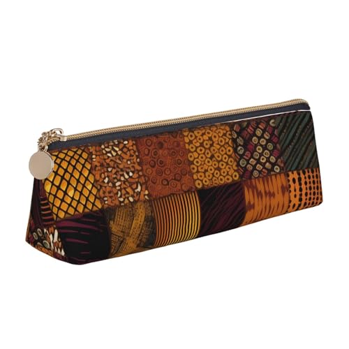 STVYUKL Federmäppchen im afrikanischen Stil, Patchwork-Stiftetui, stilvolles Federmäppchen mit Reißverschluss, Leder-Kosmetik-Make-up-Tasche für Arbeit, Büro STVYUKL Federmäppchen im afrikanischen Stil, Patchwork-Stiftetui, stilvolles Federmäppchen mit Reißverschluss, Leder-Kosmetik-Make-up-Tasche für Arbeit, Büro von STVYUKL