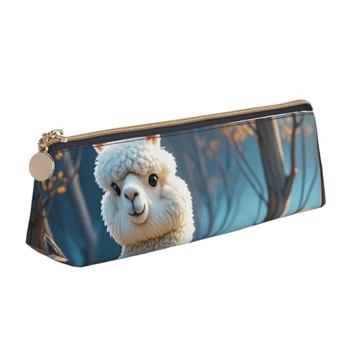 STVYUKL Federmäppchen mit Cartoon-Pilz, stilvolles Federmäppchen, schlankes Federmäppchen mit Reißverschluss, Leder-Kosmetik-/Make-up-Tasche für Arbeit, Büro, Niedliches Alpaka-Cartoon-Tier STVYUKL Federmäppchen mit Cartoon-Pilz, stilvolles Federmäppchen, schlankes Federmäppchen mit Reißverschluss, Leder-Kosmetik-/Make-up-Tasche für Arbeit, Büro, Niedliches Alpaka-Cartoon-Tier von STVYUKL