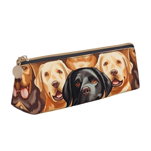 STVYUKL Federmäppchen mit Labrador-Retriever-Hunden, stilvolles Federmäppchen, schlankes Federmäppchen mit Reißverschluss, Kosmetiktasche aus Leder für Arbeit, Büro STVYUKL Federmäppchen mit Labrador-Retriever-Hunden, stilvolles Federmäppchen, schlankes Federmäppchen mit Reißverschluss, Kosmetiktasche aus Leder für Arbeit, Büro von STVYUKL