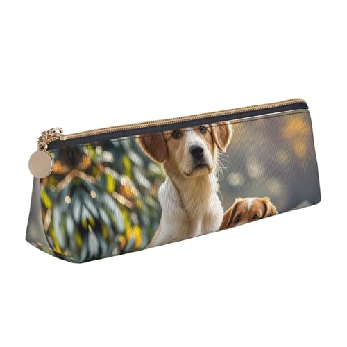 STVYUKL Federmäppchen mit Löwenzahn-Design, stilvolles Federmäppchen, schlankes Federmäppchen mit Reißverschluss, Kosmetiktasche aus Leder für Arbeit, Büro, Niedliches Tier, Einheitsgröße von STVYUKL