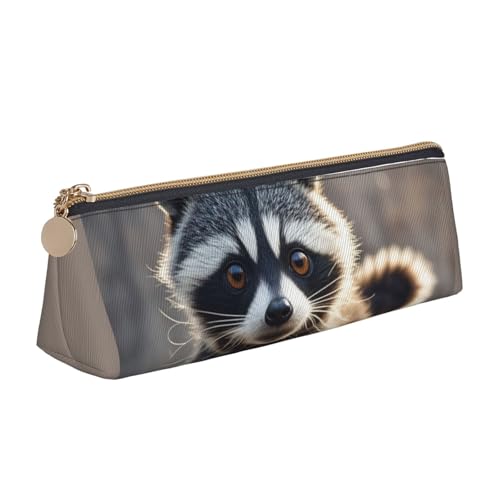 STVYUKL Federmäppchen mit Löwenzahn-Design, stilvolles Federmäppchen, schlankes Federmäppchen mit Reißverschluss, Kosmetiktasche aus Leder für Arbeit, Büro, Süßer Waschbär, Einheitsgröße STVYUKL Federmäppchen mit Löwenzahn-Design, stilvolles Federmäppchen, schlankes Federmäppchen mit Reißverschluss, Kosmetiktasche aus Leder für Arbeit, Büro, Süßer Waschbär, Einheitsgröße von STVYUKL