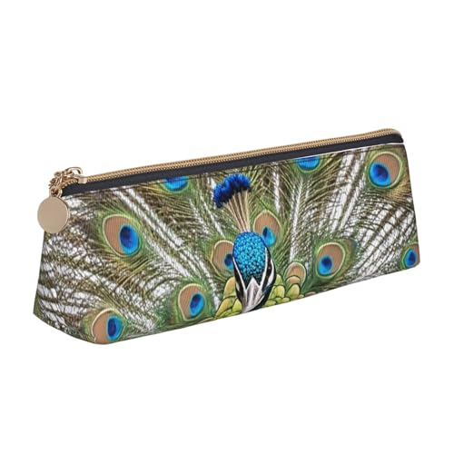 STVYUKL Federmäppchen mit Pfauenmotiv, stilvolles Federmäppchen, schlankes Federmäppchen mit Reißverschluss, Kosmetiktasche aus Leder für Arbeit, Büro STVYUKL Federmäppchen mit Pfauenmotiv, stilvolles Federmäppchen, schlankes Federmäppchen mit Reißverschluss, Kosmetiktasche aus Leder für Arbeit, Büro von STVYUKL