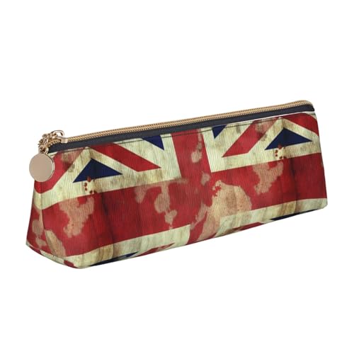 STVYUKL Federmäppchen mit britischer Flagge, Vintage-Stil, stilvolles Federmäppchen mit Reißverschluss, Kosmetiktasche aus Leder für Arbeit, Büro STVYUKL Federmäppchen mit britischer Flagge, Vintage-Stil, stilvolles Federmäppchen mit Reißverschluss, Kosmetiktasche aus Leder für Arbeit, Büro von STVYUKL