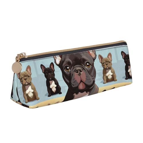 STVYUKL Federmäppchen mit französischer Bulldogge, stilvolles Federmäppchen, schlankes Federmäppchen mit Reißverschluss, Kosmetiktasche aus Leder für Arbeit, Büro STVYUKL Federmäppchen mit französischer Bulldogge, stilvolles Federmäppchen, schlankes Federmäppchen mit Reißverschluss, Kosmetiktasche aus Leder für Arbeit, Büro von STVYUKL