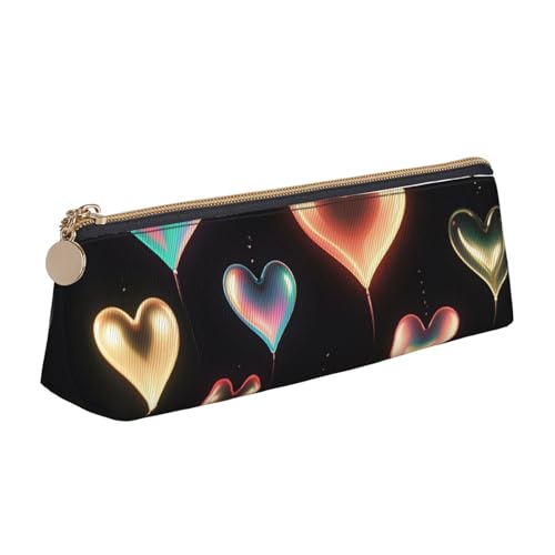 STVYUKL Federmäppchen mit leuchtender Liebe, stilvolles Federmäppchen, schmal, mit Reißverschluss, Kosmetiktasche aus Leder für Arbeit, Büro STVYUKL Federmäppchen mit leuchtender Liebe, stilvolles Federmäppchen, schmal, mit Reißverschluss, Kosmetiktasche aus Leder für Arbeit, Büro von STVYUKL