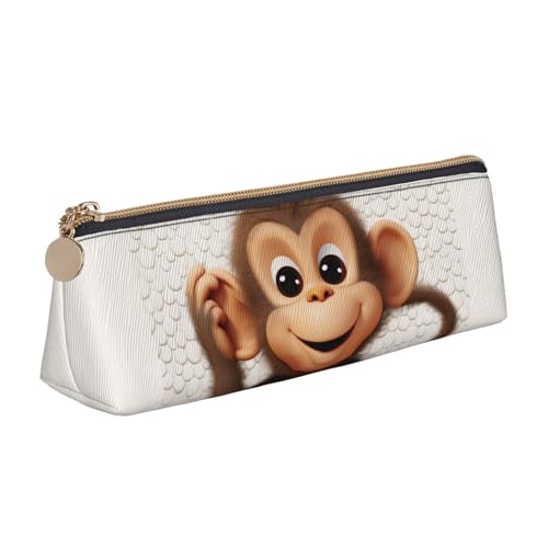 STVYUKL Federmäppchen mit niedlichem Affenmotiv, stilvolles Federmäppchen, schlankes Federmäppchen mit Reißverschluss, Kosmetiktasche aus Leder für Arbeit, Büro STVYUKL Federmäppchen mit niedlichem Affenmotiv, stilvolles Federmäppchen, schlankes Federmäppchen mit Reißverschluss, Kosmetiktasche aus Leder für Arbeit, Büro von STVYUKL