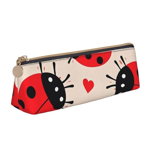 STVYUKL Ladybug Federmäppchen, stilvolles Federmäppchen, schlankes Federmäppchen mit Reißverschluss, Kosmetiktasche aus Leder für Arbeit, Büro STVYUKL Ladybug Federmäppchen, stilvolles Federmäppchen, schlankes Federmäppchen mit Reißverschluss, Kosmetiktasche aus Leder für Arbeit, Büro von STVYUKL