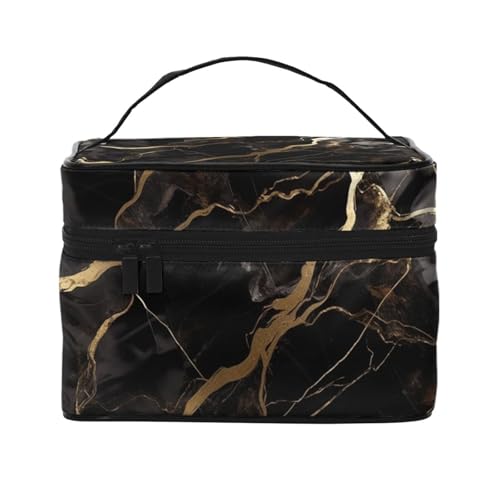 STVYUKL Make-up-Tasche für Damen, wasserdicht, tragbar, Reise-Kosmetiktasche, großes Fassungsvermögen, Griff oben, Reißverschluss, Make-up-Organizer von STVYUKL