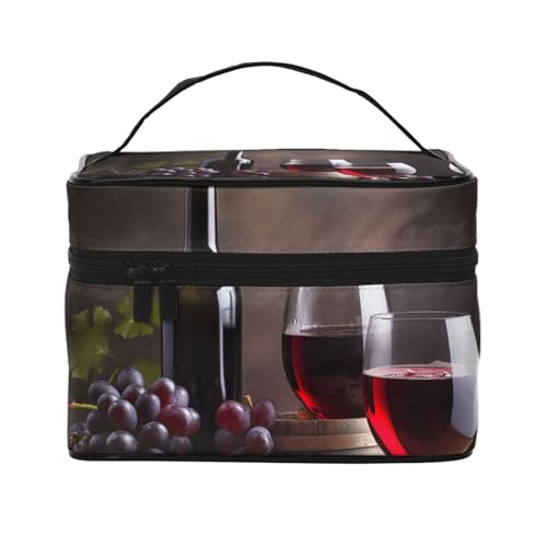 STVYUKL Make-up-Tasche für Damen, wasserdicht, tragbar, Reise-Kosmetiktasche, großes Fassungsvermögen, Kulturbeutel, Tragegriff oben, Reißverschluss, Make-up-Organizer von STVYUKL