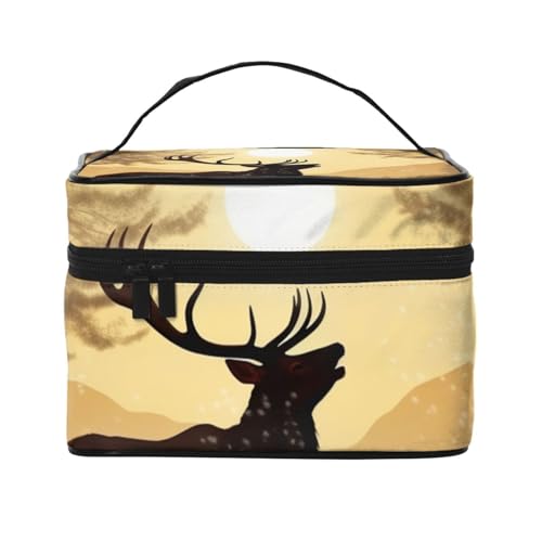 STVYUKL Make-up-Tasche für Damen, wasserdicht, tragbar, Reise-Kosmetiktasche, großes Fassungsvermögen, Kulturbeutel, Tragegriff oben, Reißverschluss, Make-up-Organizer von STVYUKL