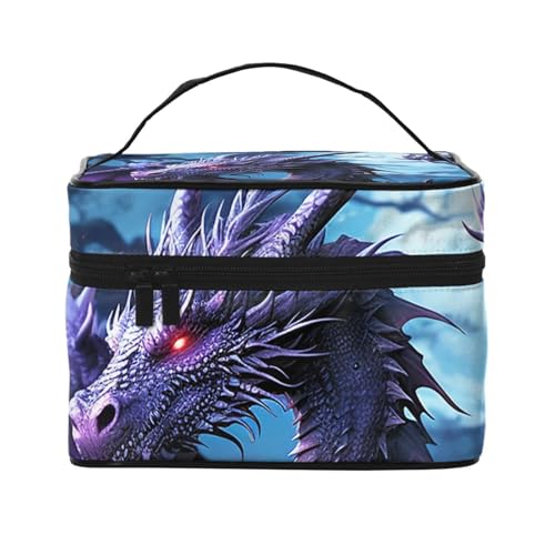 STVYUKL Make-up-Tasche für Damen, wasserdicht, tragbar, Reise-Kosmetiktasche, großes Fassungsvermögen, Kulturbeutel, Tragegriff oben, Reißverschluss, Make-up-Organizer von STVYUKL