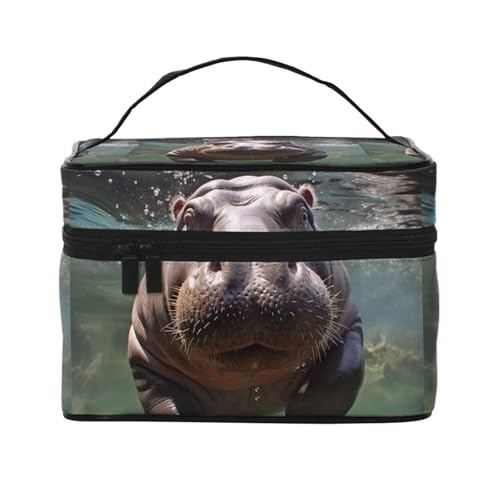 STVYUKL Make-up-Tasche für Damen, wasserdicht, tragbar, Reise-Kosmetiktasche, großes Fassungsvermögen, Kulturbeutel, Tragegriff oben, Reißverschluss, Make-up-Organizer von STVYUKL