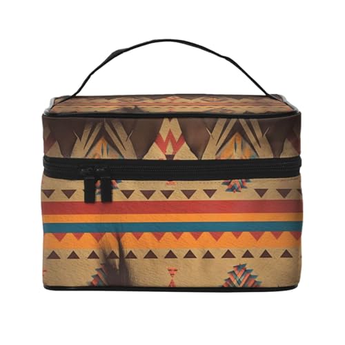 STVYUKL Make-up-Tasche für Damen, wasserdicht, tragbar, Reise-Kosmetiktasche, großes Fassungsvermögen, Kulturbeutel, Tragegriff oben, Reißverschluss, Make-up-Organizer von STVYUKL