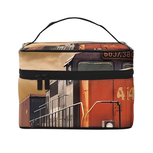 STVYUKL Make-up-Tasche für Damen, wasserdicht, tragbar, Reise-Kosmetiktasche, großes Fassungsvermögen, Kulturbeutel mit Tragegriff oben, Make-up-Organizer von STVYUKL