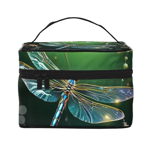 STVYUKL Make-up-Tasche für Damen, wasserdicht, tragbar, Reise-Kosmetiktasche, großes Fassungsvermögen, Kulturbeutel mit Tragegriff oben, Reißverschluss, Make-up-Organizer von STVYUKL