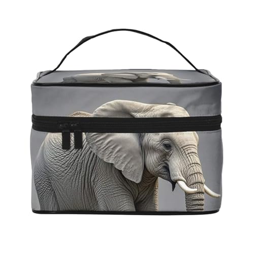 STVYUKL Make-up-Tasche für Damen, wasserdicht, tragbar, Reise-Kosmetiktasche, großes Fassungsvermögen, Kulturbeutel mit Tragegriff oben, Reißverschluss, Make-up-Organizer von STVYUKL