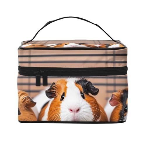 STVYUKL Make-up-Tasche für Damen, wasserdicht, tragbar, Reise-Kosmetiktasche, großes Fassungsvermögen, Kulturbeutel mit Tragegriff oben, Reißverschluss, Make-up-Organizer von STVYUKL