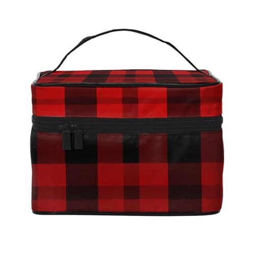 STVYUKL Make-up-Tasche für Damen, wasserdicht, tragbar, Reise-Kosmetiktasche, großes Fassungsvermögen, Tragegriff oben, Reißverschluss, Make-up-Organizer STVYUKL Make-up-Tasche für Damen, wasserdicht, tragbar, Reise-Kosmetiktasche, großes Fassungsvermögen, Tragegriff oben, Reißverschluss, Make-up-Organizer von STVYUKL