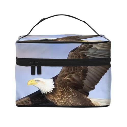 STVYUKL Make-up-Tasche für Damen, wasserdicht, tragbar, Reise-Kosmetiktasche, großes Fassungsvermögen, mit Tragegriff oben, Reißverschluss, Make-up-Organizer von STVYUKL