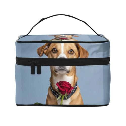 STVYUKL Make-up-Tasche für Damen, wasserdicht, tragbar, Reise-Kosmetiktasche, großes Fassungsvermögen, mit Tragegriff oben, mit Reißverschluss, Make-up-Organizer von STVYUKL