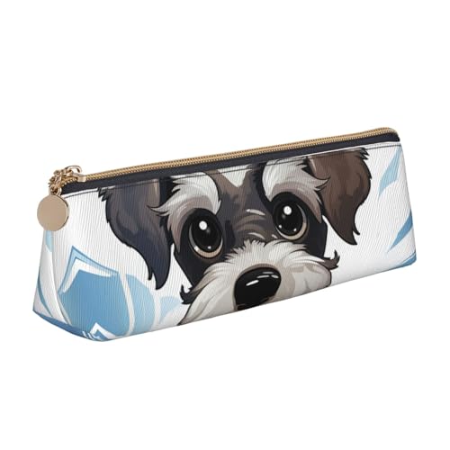 STVYUKL Niedliches Schnauzer-Federmäppchen, stilvolles Federmäppchen, schlankes Federmäppchen mit Reißverschluss, Kosmetiktasche aus Leder für Arbeit, Büro, Niedlicher Schnauzer, Einheitsgröße STVYUKL Niedliches Schnauzer-Federmäppchen, stilvolles Federmäppchen, schlankes Federmäppchen mit Reißverschluss, Kosmetiktasche aus Leder für Arbeit, Büro, Niedlicher Schnauzer, Einheitsgröße von STVYUKL