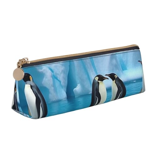 STVYUKL Niedliches Schnauzer-Federmäppchen, stilvolles Federmäppchen, schlankes Federmäppchen mit Reißverschluss, Kosmetiktasche aus Leder für Arbeit, Büro, Pinguine auf dem Eisberg, Einheitsgröße STVYUKL Niedliches Schnauzer-Federmäppchen, stilvolles Federmäppchen, schlankes Federmäppchen mit Reißverschluss, Kosmetiktasche aus Leder für Arbeit, Büro, Pinguine auf dem Eisberg, Einheitsgröße von STVYUKL