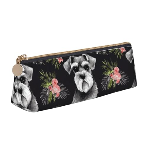 STVYUKL Niedliches Schnauzer-Federmäppchen, stilvolles Federmäppchen, schlankes Federmäppchen mit Reißverschluss, Kosmetiktasche aus Leder für Arbeit, Büro, Schnauzer, Einheitsgröße STVYUKL Niedliches Schnauzer-Federmäppchen, stilvolles Federmäppchen, schlankes Federmäppchen mit Reißverschluss, Kosmetiktasche aus Leder für Arbeit, Büro, Schnauzer, Einheitsgröße von STVYUKL