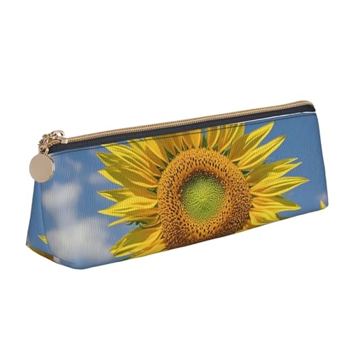 STVYUKL Schönes Federmäppchen mit Sonnenblumenmotiv, stilvolles Federmäppchen mit Reißverschluss, Kosmetiktasche aus Leder für Arbeit, Büro STVYUKL Schönes Federmäppchen mit Sonnenblumenmotiv, stilvolles Federmäppchen mit Reißverschluss, Kosmetiktasche aus Leder für Arbeit, Büro von STVYUKL