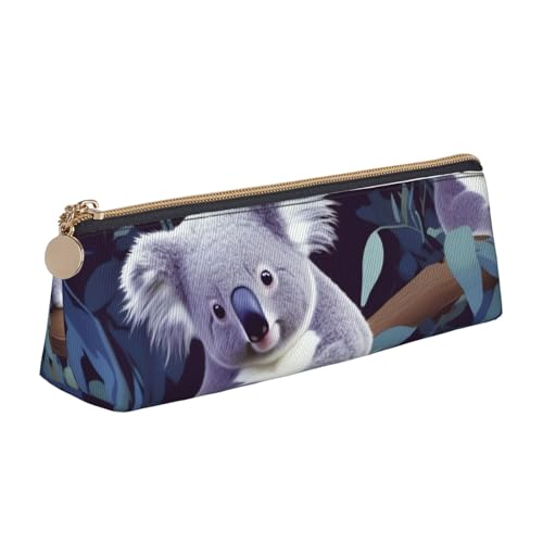 STVYUKL Schönes Koala-Federmäppchen, stilvolles Federmäppchen, schlankes Federmäppchen mit Reißverschluss, Kosmetiktasche aus Leder für Arbeit, Büro STVYUKL Schönes Koala-Federmäppchen, stilvolles Federmäppchen, schlankes Federmäppchen mit Reißverschluss, Kosmetiktasche aus Leder für Arbeit, Büro von STVYUKL