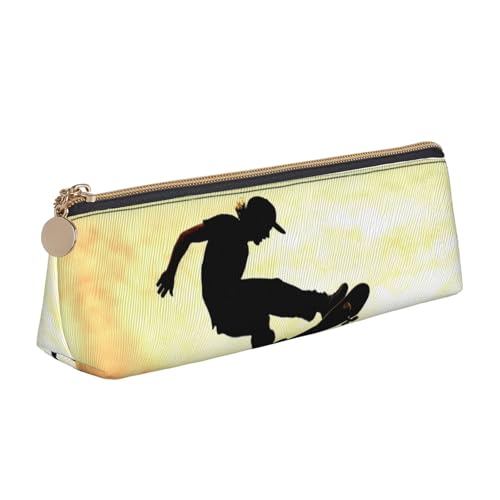 STVYUKL Skateboard-Federmäppchen, stilvolles Federmäppchen, schlankes Federmäppchen mit Reißverschluss, Kosmetiktasche aus Leder für Arbeit, Büro STVYUKL Skateboard-Federmäppchen, stilvolles Federmäppchen, schlankes Federmäppchen mit Reißverschluss, Kosmetiktasche aus Leder für Arbeit, Büro von STVYUKL