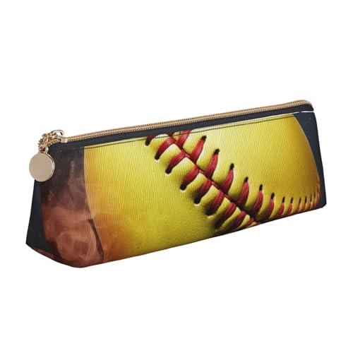 STVYUKL Softball-Federmäppchen, stilvolles Federmäppchen, schlankes Federmäppchen mit Reißverschluss, Kosmetiktasche aus Leder für Arbeit, Büro STVYUKL Softball-Federmäppchen, stilvolles Federmäppchen, schlankes Federmäppchen mit Reißverschluss, Kosmetiktasche aus Leder für Arbeit, Büro von STVYUKL