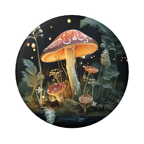 Schmetterlingspilz-Knopfnadeln, 6,1 cm, rund, Metall, personalisierbar, Bild, Foto, Anstecknadel-Set für Bastelbedarf, Weihnachten, DIY-Projekte, 1 Stück von STVYUKL