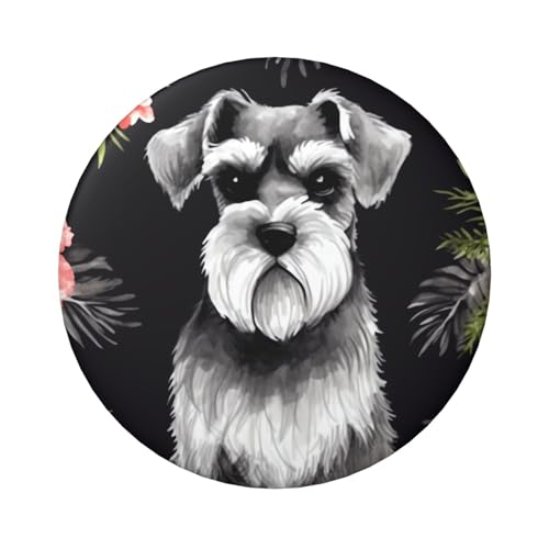 Schnauzer Knopfnadeln, 6,1 cm, rund, Metall, personalisiertes Bild, Foto, Anstecknadel-Set für Bastelbedarf, Weihnachten, DIY-Projekte, 1 Stück, Einheitsgröße, Kein Edelstein von STVYUKL
