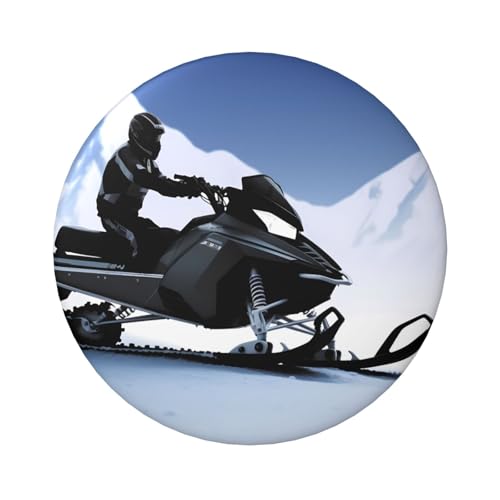 Schneemobil Knopfnadeln, 6,1 cm, rund, Metall, personalisierbar, Bild, Foto, Anstecknadel-Set für Bastelbedarf, Weihnachten, DIY-Projekte, 5 Stück von STVYUKL