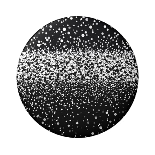 Schwarz-weiße Glitzer-Anstecknadeln, 6,1 cm, rund, Metall, personalisiertes Bild, Foto, Anstecknadel-Set für Bastelbedarf, Weihnachten, DIY-Projekte von STVYUKL