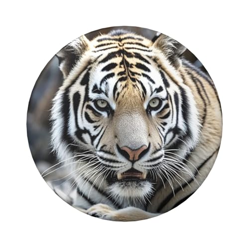 Schwarze und weiße Tigerknopfnadeln, 6,1 cm, rund, Metall, personalisiertes Bild, Foto, Anstecknadel-Set für Bastelbedarf, Weihnachten, DIY-Projekte von STVYUKL