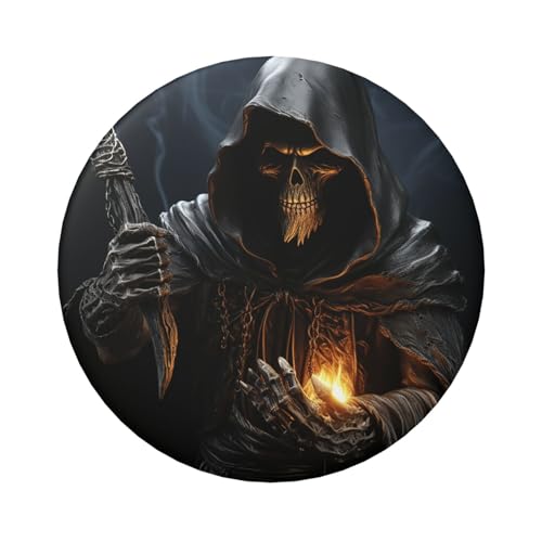 Sensenmann-Knopfnadeln, 6,1 cm, rund, Metall, personalisierbar, für Bastelbedarf, Weihnachten, Party, Projekte, 5 Stück von STVYUKL