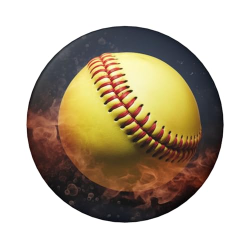Softball-Knopfnadeln, 6,1 cm, rund, Metall, personalisierbar, für Bild, Foto, Bastelbedarf, Weihnachten, Party, Projekte, 12 Stück von STVYUKL