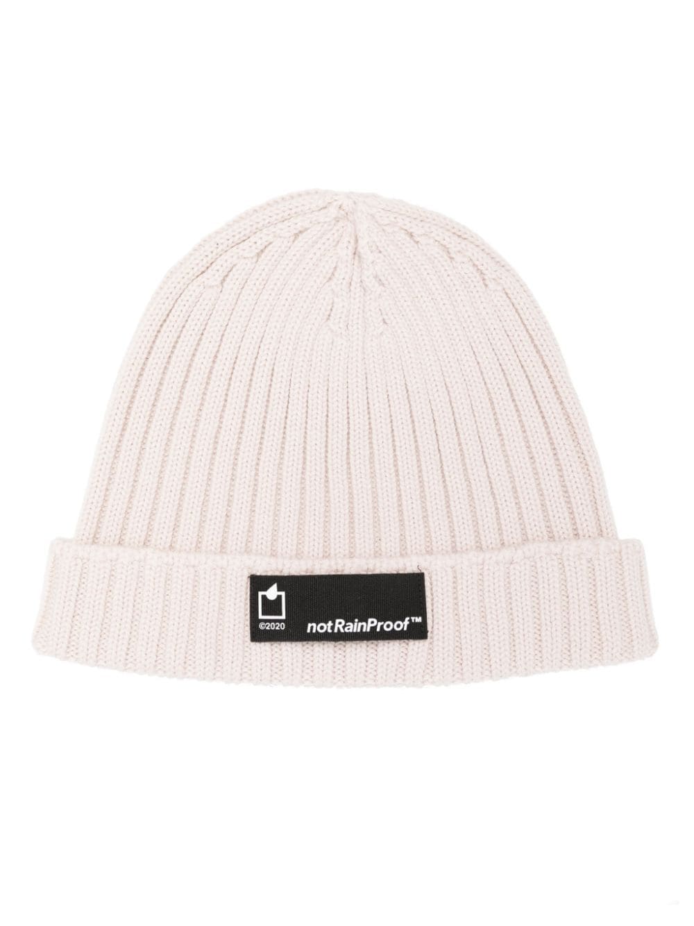 STYLAND Gerippte Beanie mit Logo-Patch - Nude von STYLAND