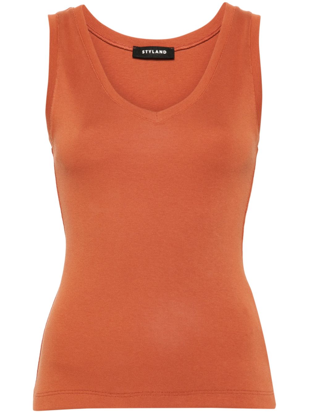 STYLAND Geripptes Top - Orange von STYLAND