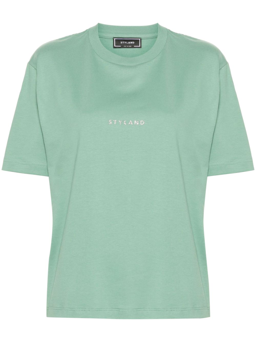 STYLAND T-Shirt mit Logo-Print - Grün von STYLAND