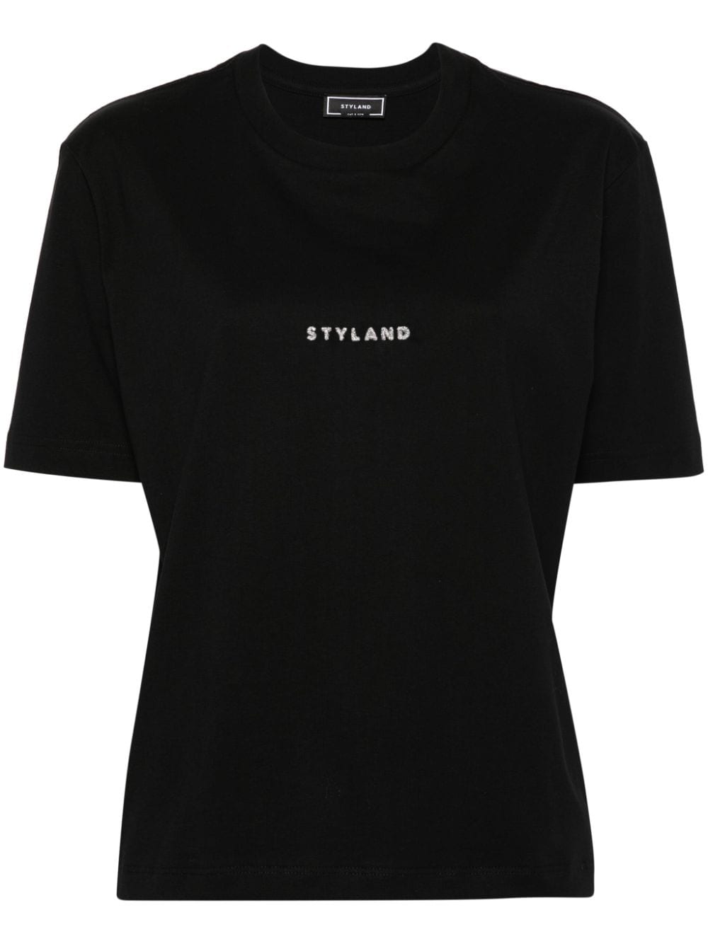 STYLAND T-Shirt mit Glitter-Detail - Schwarz von STYLAND