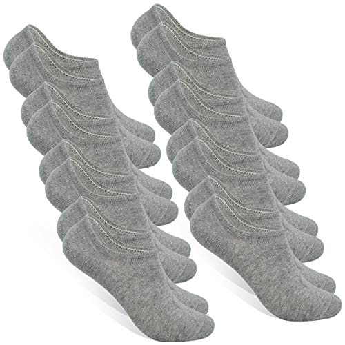 STYLE FOREVER Premium Sneaker Socken für Damen und Herren 8er-Pack Baumwolle Füßlinge (8x Grau, 35-38) von STYLE FOREVER