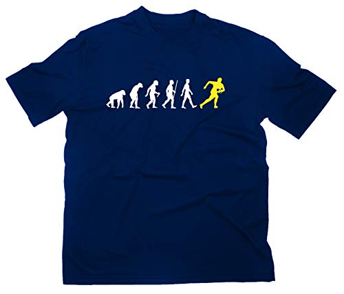 Rugby Fun T-Shirt Evolution of Man, L, Navy von STYLETEX23