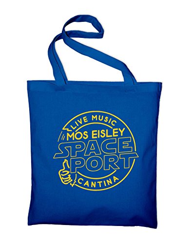 STYLETEX23 Mos Eisley Space Port Bar Live Music Band Fun Fan Jutebeutel Baumwolltasche, royalblue von STYLETEX23