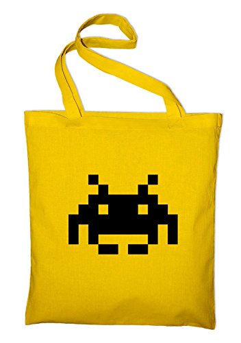 STYLETEX23 Space Invaders Logo Jutebeutel Baumwolltasche, gelb STYLETEX23 Space Invaders Logo Jutebeutel Baumwolltasche, gelb von STYLETEX23
